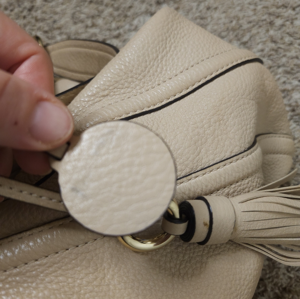 HP!! MICHAEL KORS CREAM TASSEL LARGE LYDIA HOBO BAG - Picture 15 of 16